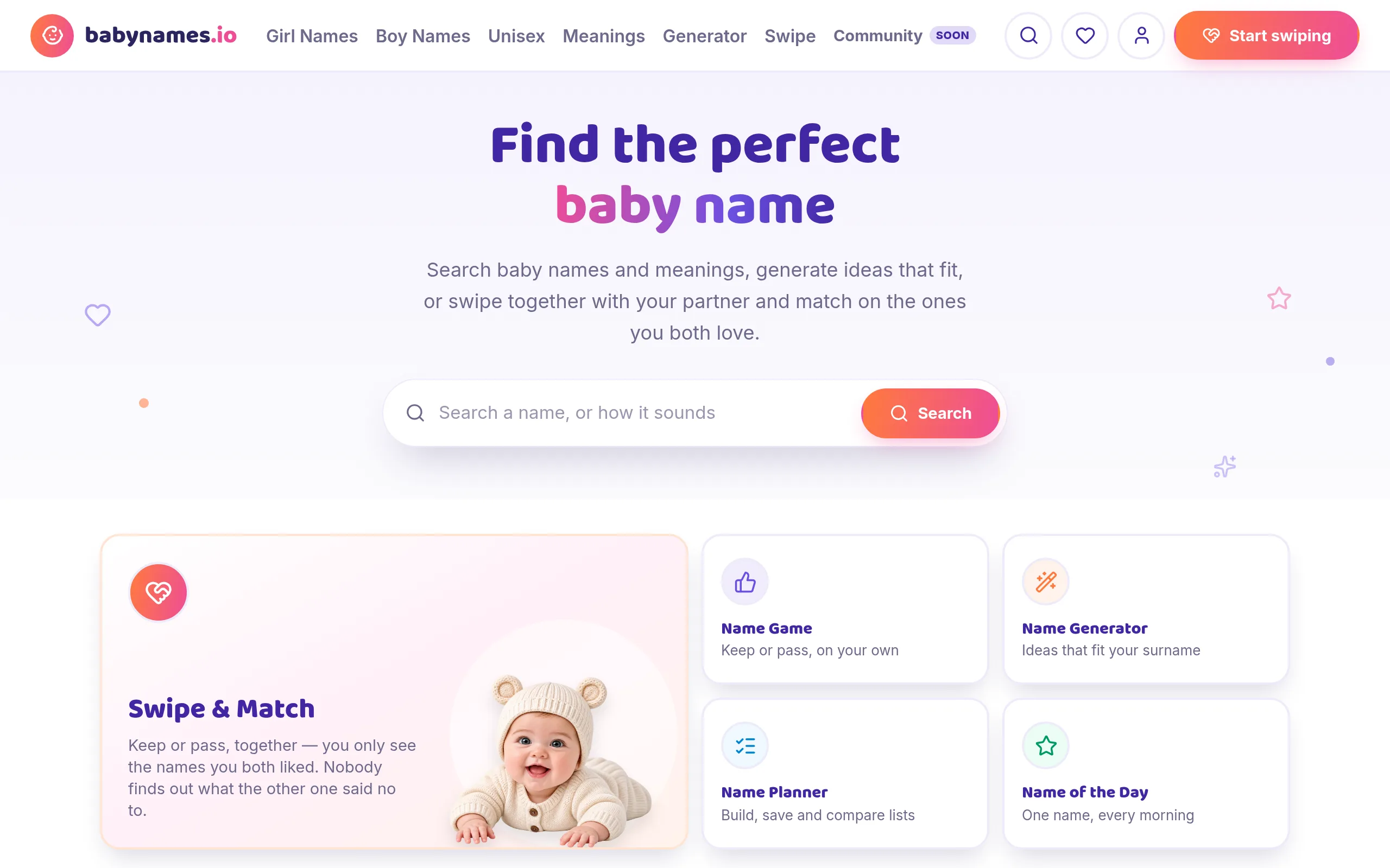 BabyNames.io screenshot 1 of 1